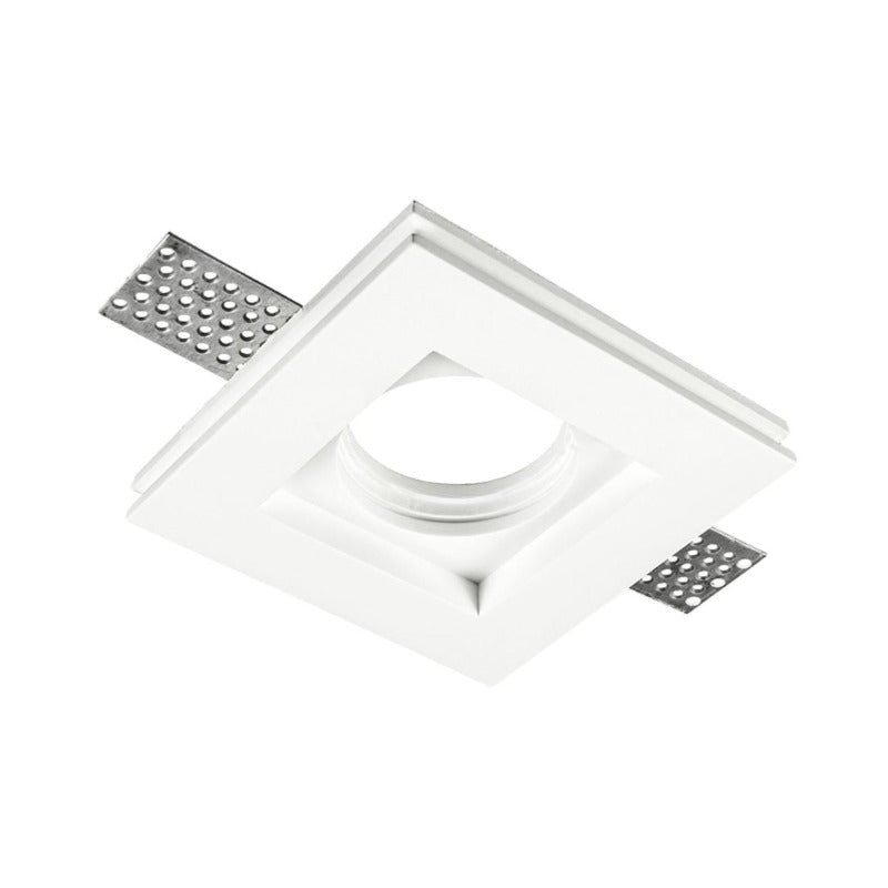 Support Spot GU10 LED Carré Blanc 100x100mm - Silumen