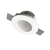 Support Spot GU10 LED Rond Blanc Ø120mm + vitre opaque