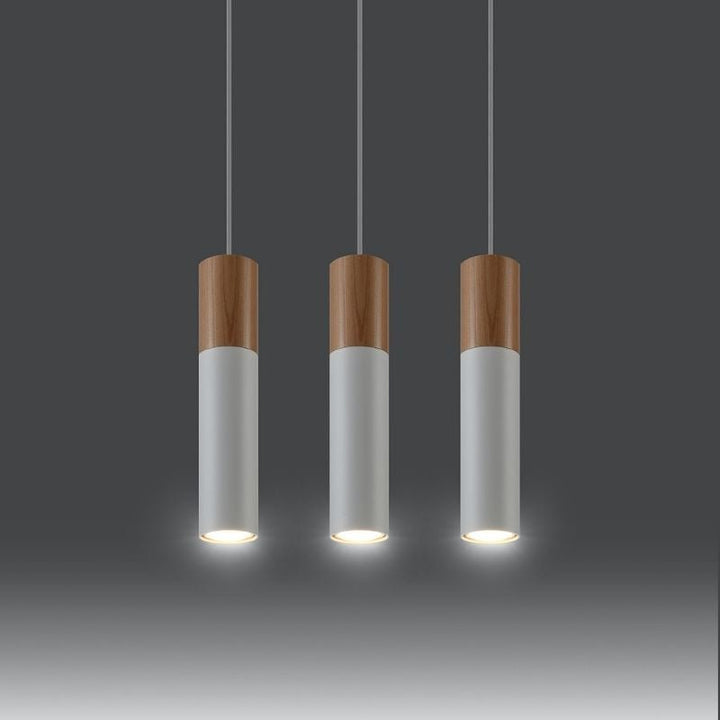 Suspension 3 Lampes Bois pour Ampoule GU10 - Silumen