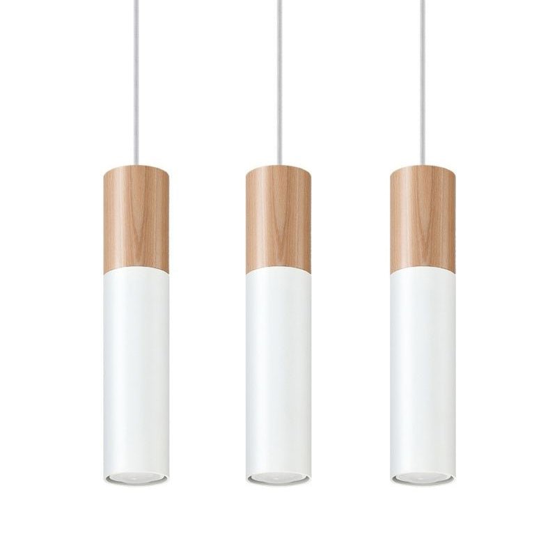 Suspension 3 Lampes Bois pour Ampoule GU10 - Silumen