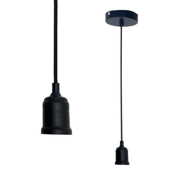 Suspension Ampoule E27 Mat NOIR - Silumen