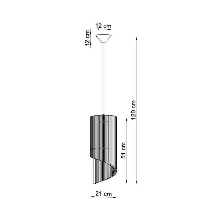 Suspension Bois Géométrique design pour Ampoule E27 - Silumen
