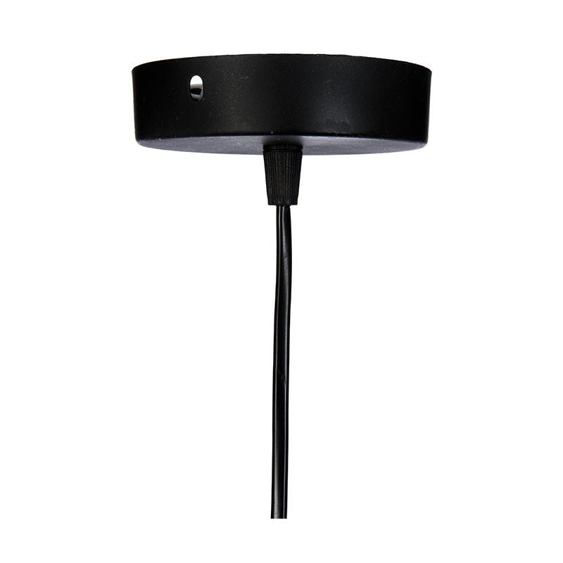 Suspension Métal Industrielle Noir Géométrique D.38 cm pour ampoule E27 - Silumen