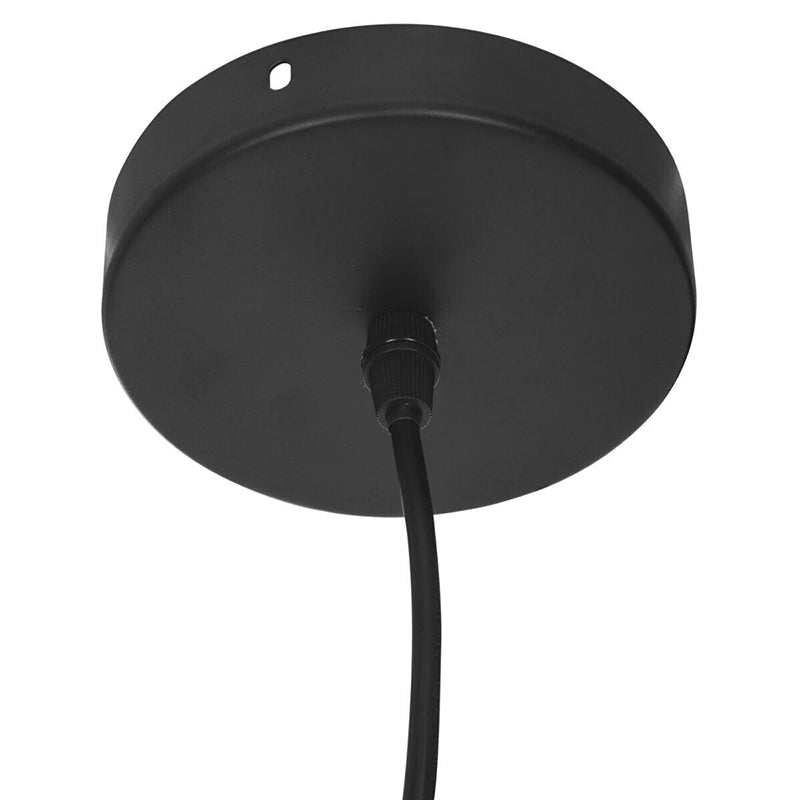 Suspension Métal Noir et Pin D.15cm pour Ampoule E27 - Silumen