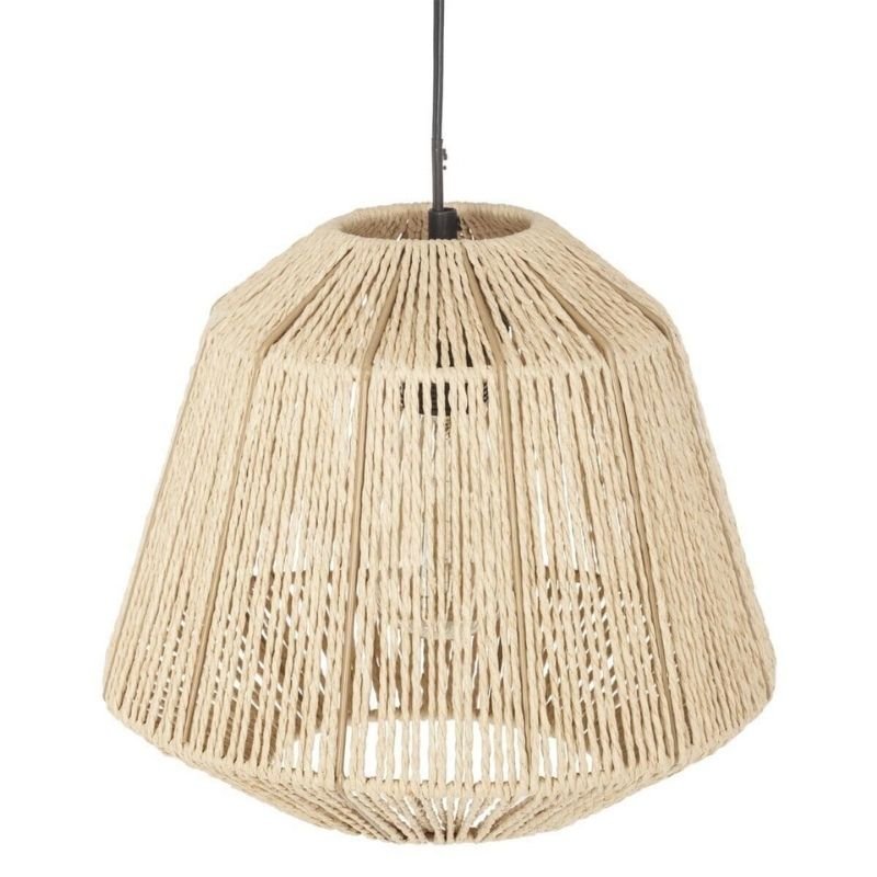 Suspension Naturelle Corde 29 cm pour Ampoule E27 - Silumen