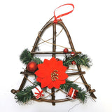 Rattan kerstophanging 25 cm kerstbloem