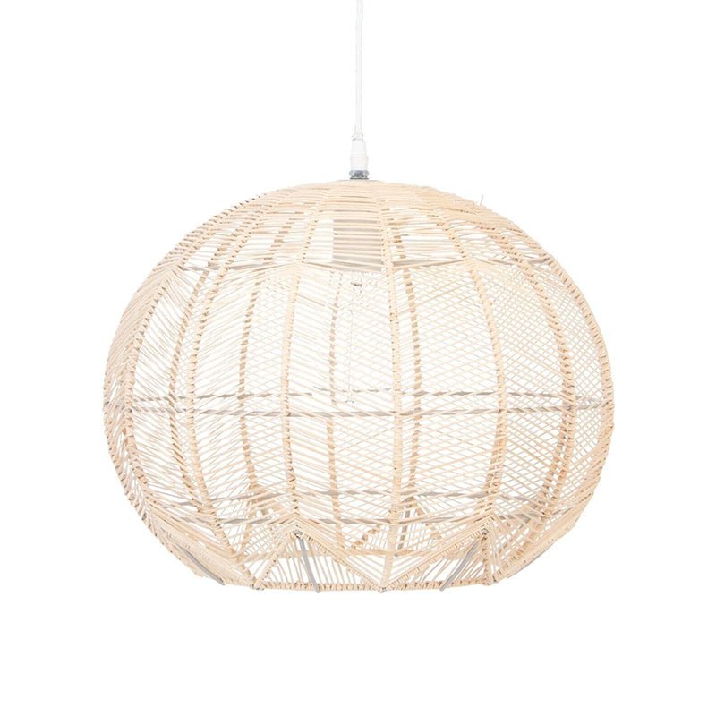Suspension Rotin Naturel Beige 38 cm pour ampoule E27 - Silumen