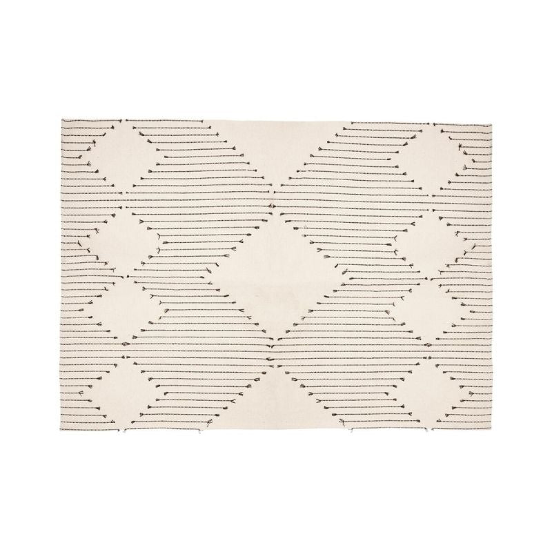 Tapis Coton Rectanglulaire motif Losange 120x170 cm - Silumen
