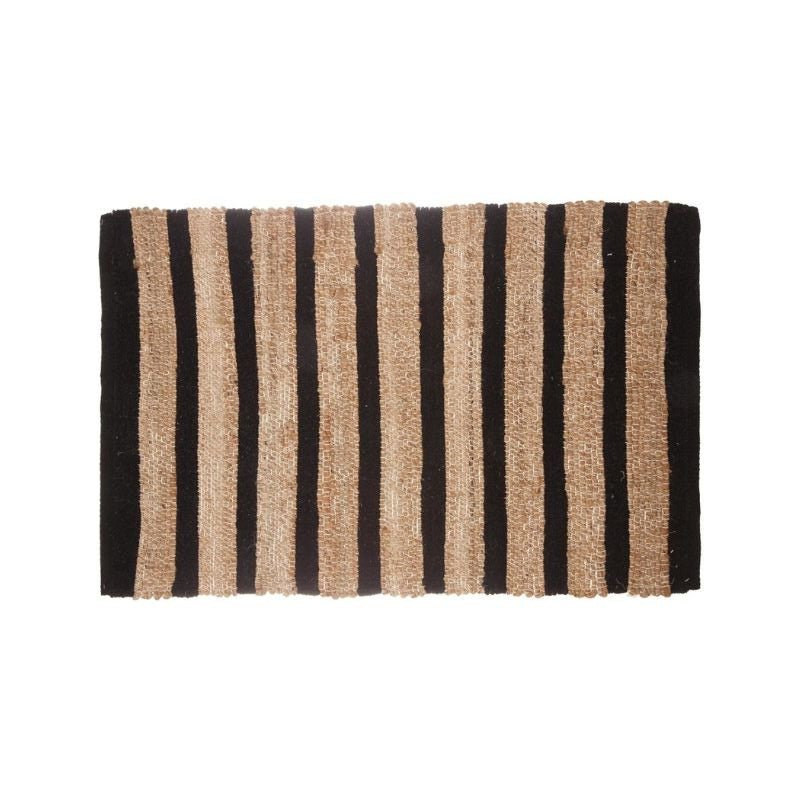 Tapis Jute Éthnique Rectangulaire avec Rayures 60x90 cm - Silumen