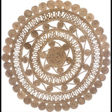 Tapis Rond Jute 110cm Ajouré Naturel