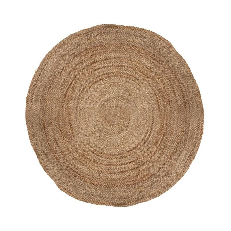 Tapis Rond Jute Tressé 120 cm - Silumen