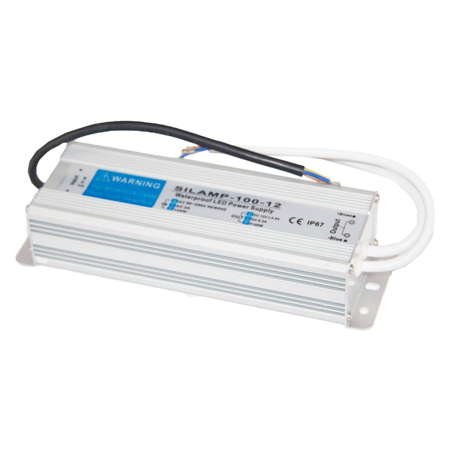 Transformateur 220V 12V IP67 100W DC 8 3A Silumen transformateur-220v-12v-ip67-100w-dc-8-3a-silumen
