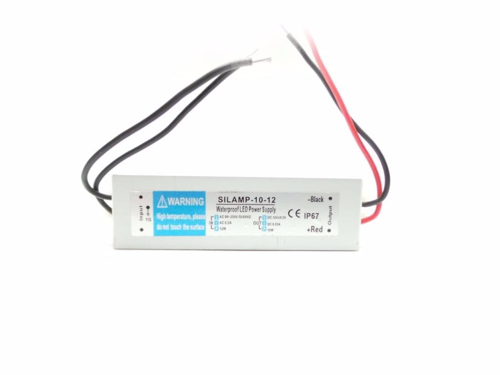 Transformateur 220V 12V IP67 10W DC 0.83A - Silumen