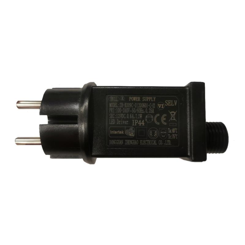 Transformateur Guirlande LED 12V 7.2W IP44 0.6A - Silumen