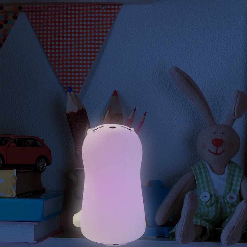 Veilleuse de Nuit Chat Debout Tactile en Silicone (avec câble usb) - Silumen