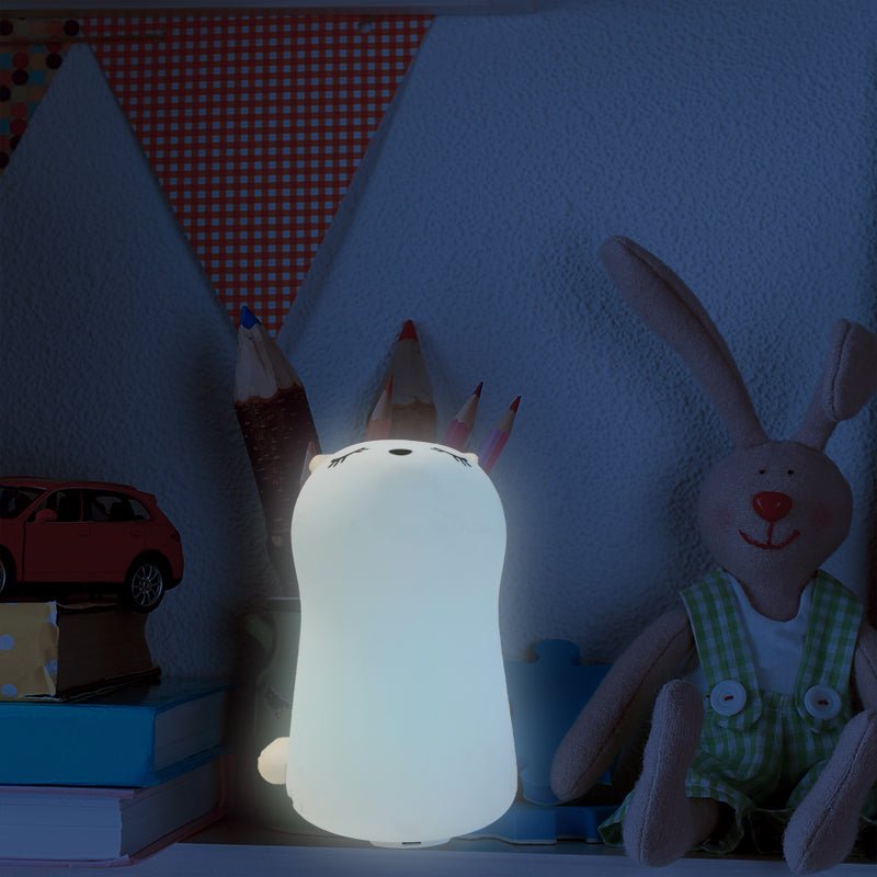 Veilleuse de Nuit Chat Debout Tactile en Silicone (avec câble usb) - Silumen