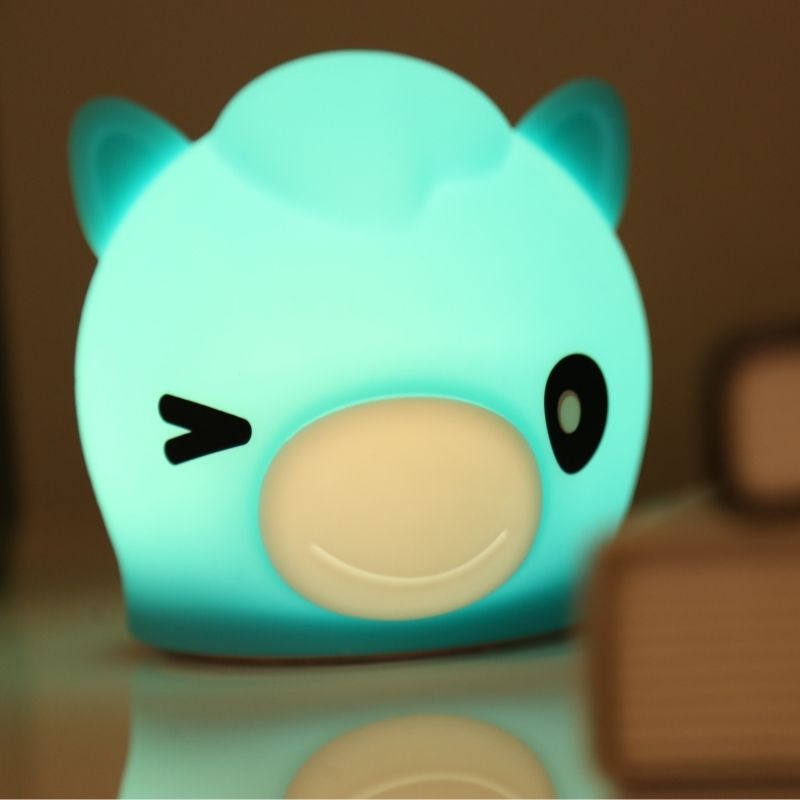 Veilleuse de Nuit Cheval Tactile en Silicone (avec câble usb) - Silumen