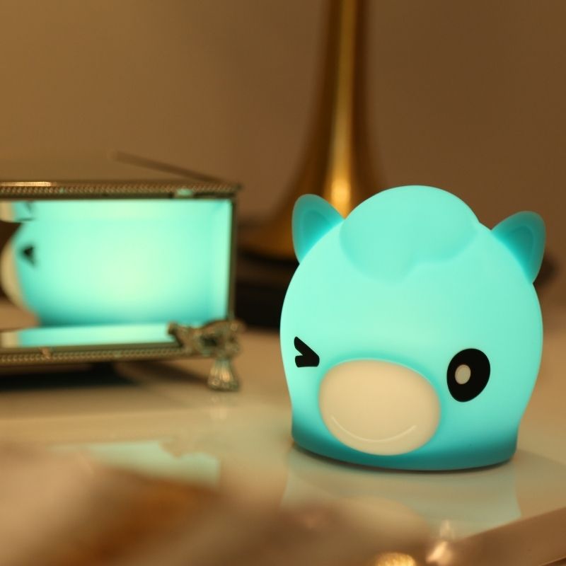Veilleuse de Nuit Cheval Tactile en Silicone (avec câble usb) - Silumen