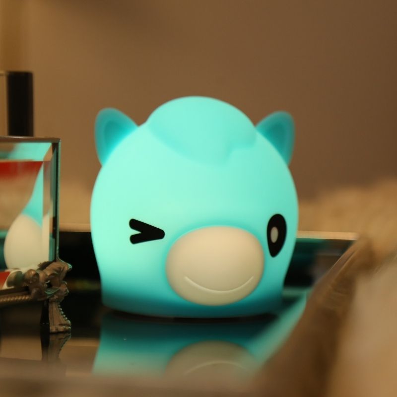 Veilleuse de Nuit Cheval Tactile en Silicone (avec câble usb) - Silumen