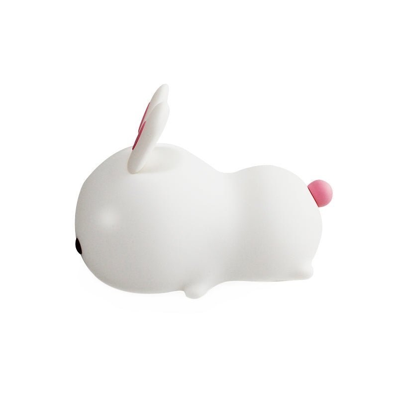 Veilleuse de Nuit Lapin Allongé Tactile en Silicone (avec câble usb) - Silumen