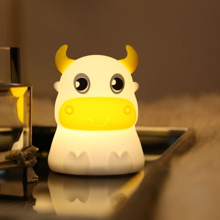 Veilleuse de Nuit Vache Tactile en Silicone (avec câble usb) - Silumen
