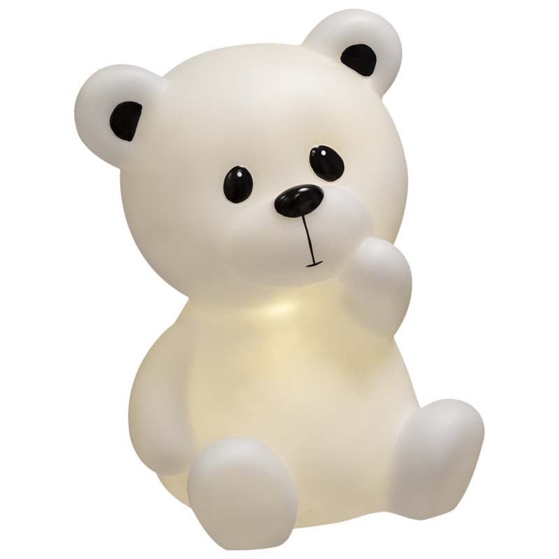 Veilleuse Ourson XL LED 30cm à piles Blanc - Silumen