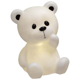 Teddybär XL LED-Nachtlicht 30 cm batteriebetrieben Weiß